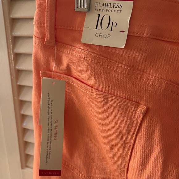 NWT Talbots Women's Ankle Jeans in Vibrant Coral - Picture 4 of 7